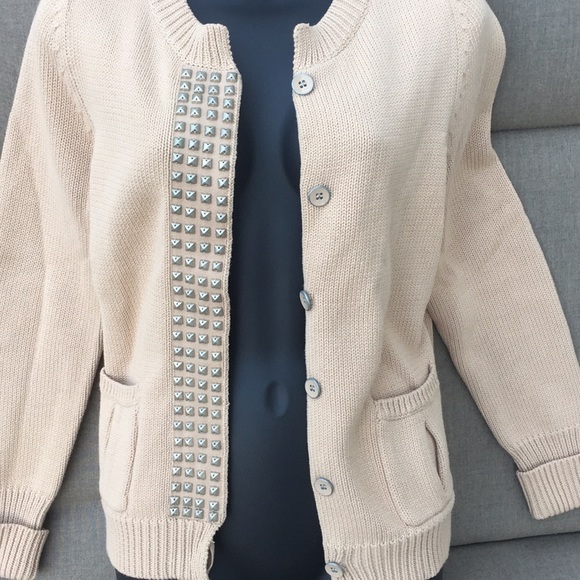 J. Crew Sweaters - J Crew Stud Front Sweater